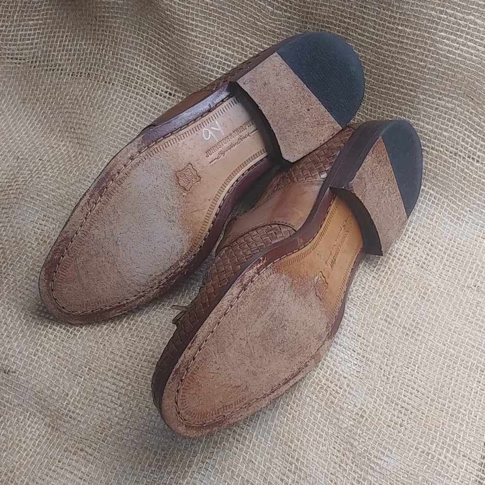 Johnston & Murphy woven leather tassel loafers - Picture 8 of 10